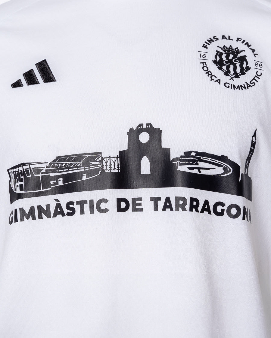 Camiseta "Fins al Final" Gimnàstic de Tarragona Blanca